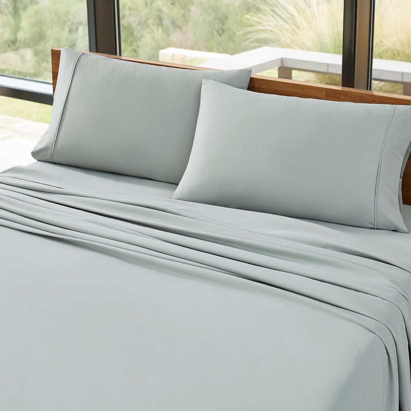 UGG 01752 Alahna King Bed Sheets and Pillowcases 4-Piece Set Sleep in Luxury Machine Washable Deep Pockets Wrinkle-Resistant Breathable Cozy Comfort Silky Cooling Sheets  King  Mineral - Image 2