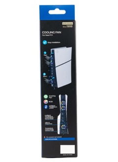 DOBE Fan for PS5 Slim Console, Cooler with Memory Function, Cooling with 3 Wind Speeds & USB 3.0 Port/LED Light, Compatible with Playstation5 Slim Digital Edition & UHD Accessories (Black)  - Image 5