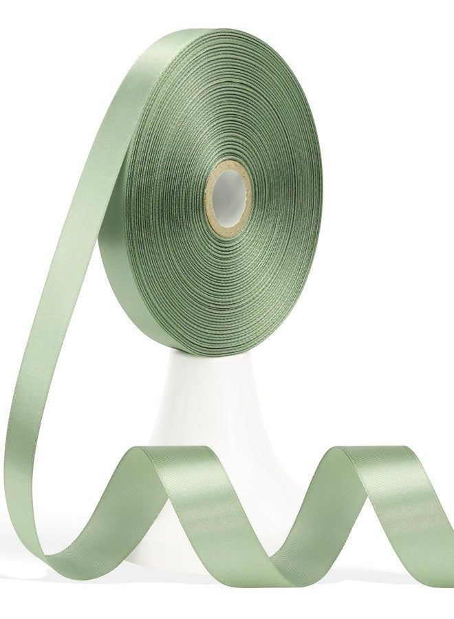 Apeseek 60 Yards Sage Green Satin Ribbon 7/8 Inch, Solid Polyester Fabric Ribbon for Gift Wrapping, Crafts, Flower Bouquet, Wedding Party, Baby Shower, Festival, Christmas - Image 1