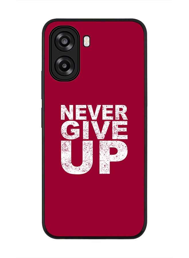 Stylizedd For Oppo A6t 5G / A6t 4G Case,Slim fit Camera Protection, Shockproof Thin Phone cover  - Never ever give up - Image 1