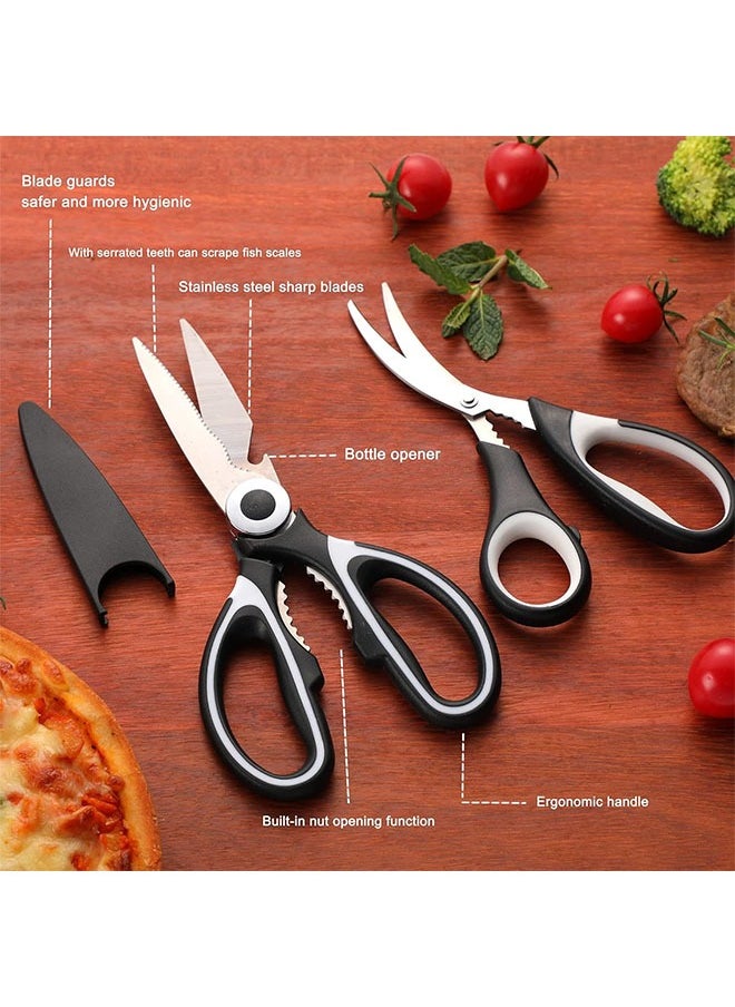 Heavy Duty Kitchen Scissors 3-Pack - Stainless Steel Multipurpose Shears for Cutting Meat, Seafood, Vegetables, and More - Ergonomic Design, Sharp, and Durable - Dishwasher Safe - pzsku/Z9D26BBC288FE504788FBZ/45/_/1726655525/aec683a3-188a-4824-a49e-db6306dce500