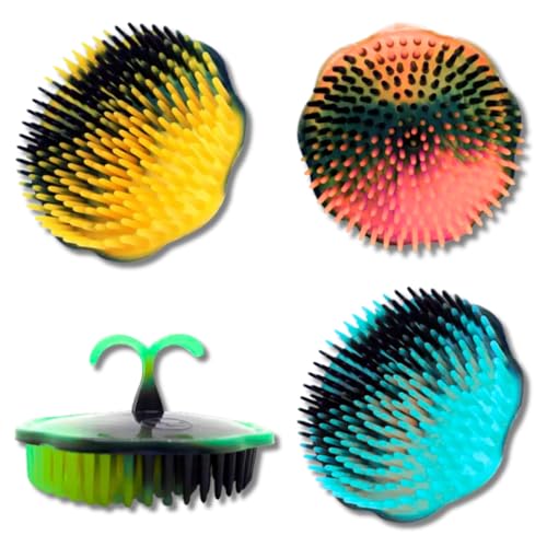 Out of the Box Out Of Box Round Finger Comb 4 Pieces | Pocket Hair Comb | Hair Massager, Washing Comb for Men and Women - Image 1