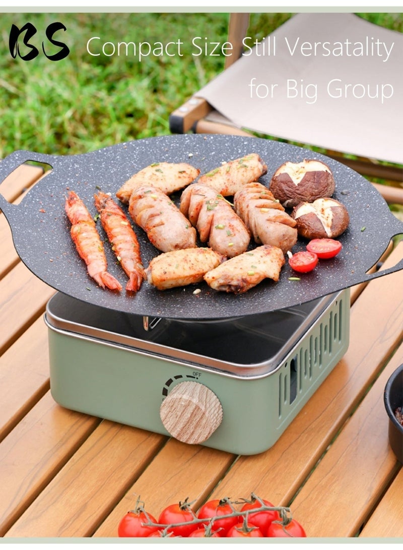 BS Ultralight and portable multi-functional gas stove | Outdoor camping stove | Stable and windproof | Powerful flame, ignition in 3 seconds | No power required | 75% smaller than traditional stoves | Suitable for camping, fishing, and indoor cooking | Green - Image 4