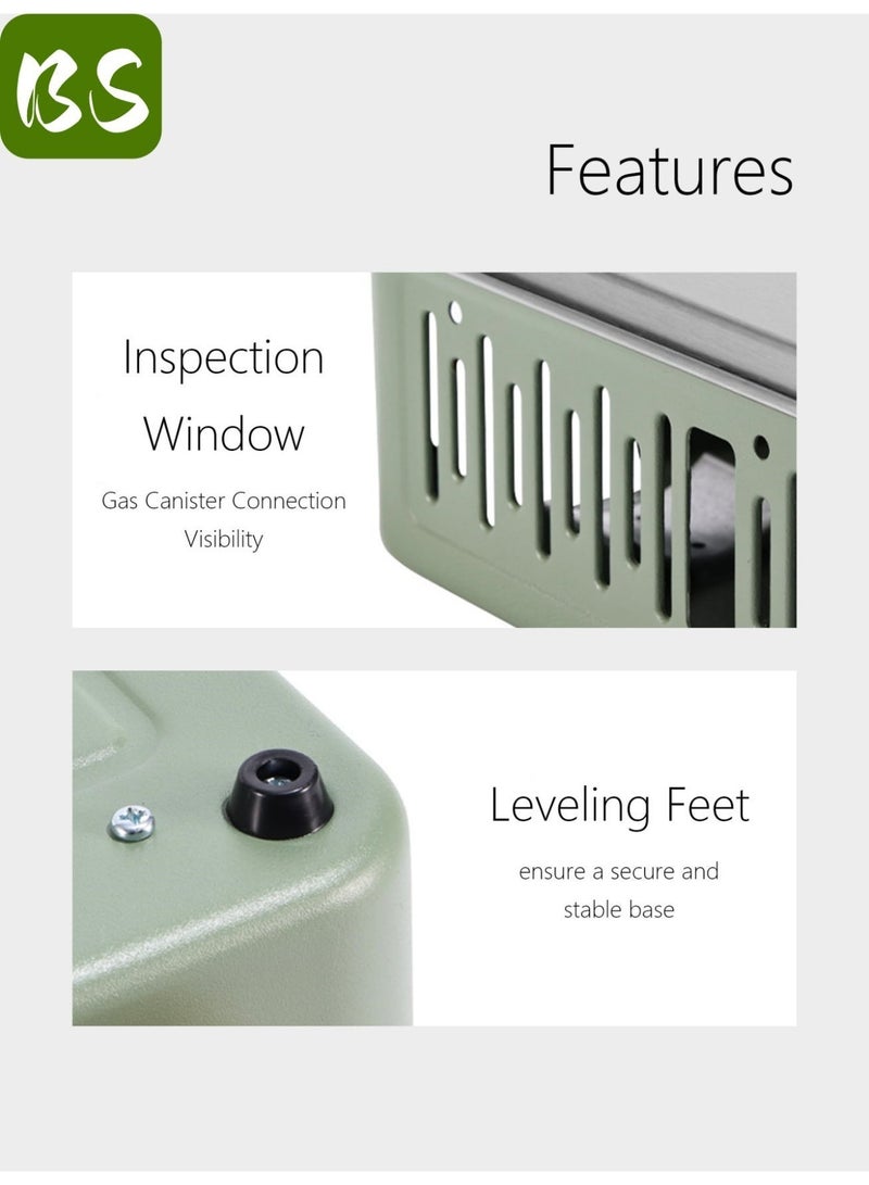 بي إس موقد غاز خفيف الوزن للغاية، محمول، ومتعدد الاستخدامات | موقد غاز للطوارئ、دافور、غاز رحلات、غاز صغير لرحلات、غاز متنقل、فرن رحلات、موقد、موقد غاز خفيف、موقد غاز للرحلات | مستقر ومقاوم للرياح | لهب قوي وإشعال في 3 ثوانٍ | لا يتطلب طاقة | أصغر بنسبة 75% من المواقد التقليدية | مناسب للتخييم وصيد الأسماك والطهي في الأماكن المغلقة - Image 5