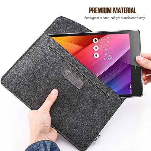 MoKo 7-8 Inch Sleeve Bag, Portable Carrying Protective Felt Tablet Case Cover Fits with iPad Mini (A17 Pro) 8.3" 2024, iPad Mini 6/5/4/3/2/1, Galaxy Tab S2 8.0, Tab A 8.0, ZenPad Z8s 7.9,Dark Gray - Image 5