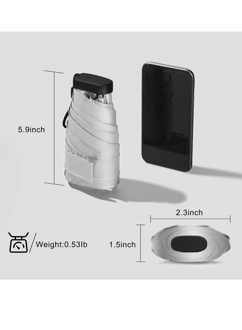 Compact Travel Umbrella Lightweight Mini Folding Umbrella with UPF 50+ UV Protection for Rain and Sun Perfect for Women Girls and Kids Available in Various Colors - Image 2
