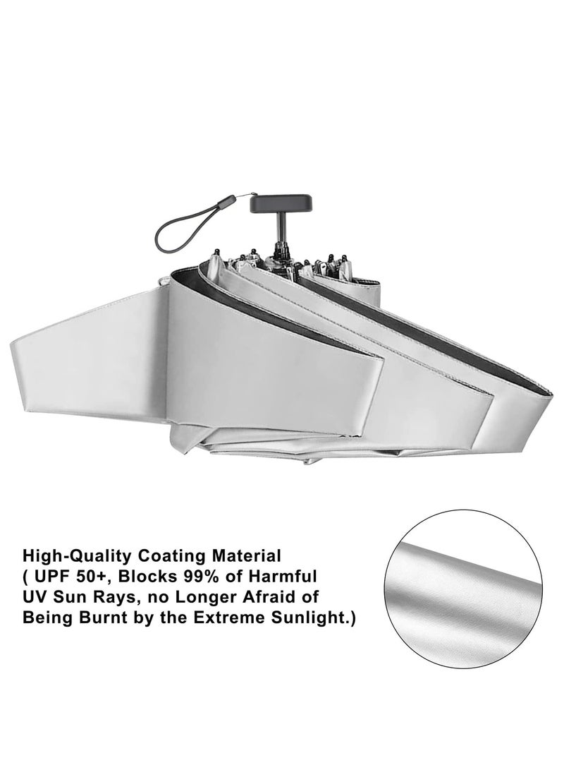 Compact Travel Umbrella Lightweight Mini Folding Umbrella with UPF 50+ UV Protection for Rain and Sun Perfect for Women Girls and Kids Available in Various Colors - Image 5