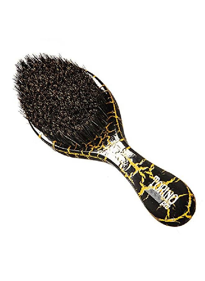 TORINO PRO WAVE BRUSHES BY BRUSH KING - Torino Pro Curve Wave Brush 143 Medium 100% Boar Bristle Curved 360 Wave Brush Great For Laying Down 360 Waves And Use Before Using Wave Cap Or Durag Luxury Waves Brush For Men 360 - Image 1
