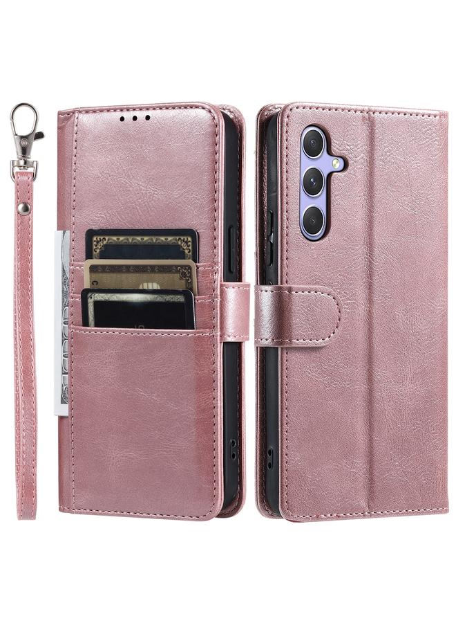 اس-توب جراب هاتف جلدي بسيط لهاتف Samsung Galaxy S25 5G، محفظة بسعة 6 بطاقات - Image 2