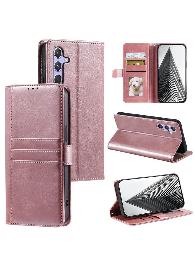 اس-توب جراب هاتف جلدي بسيط لهاتف Samsung Galaxy S25 5G، محفظة بسعة 6 بطاقات - Image 1