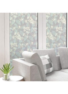 Sweet seven 3D Leaf Pattern Privacy Window Film - Decorative Static Cling Glass Film with Anti-UV Protection for Home, Kitchen, Bedroom - Non-Adhesive, Easy to Install - Size: 60 x 150 cm  - Image 2