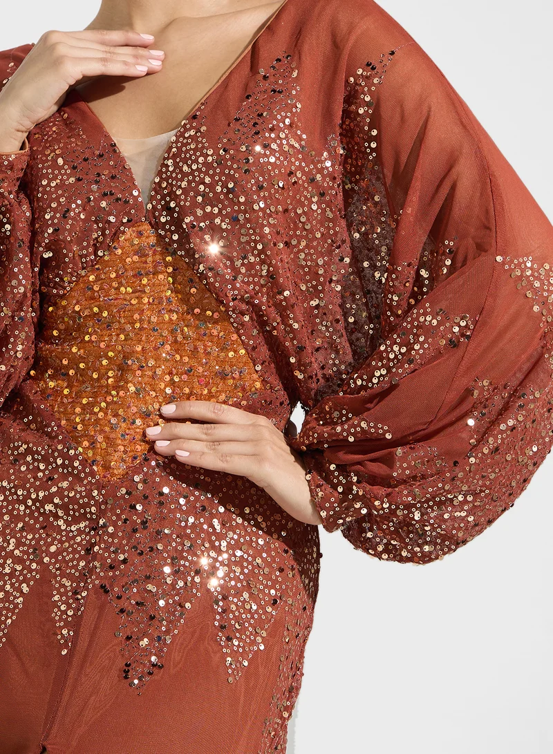 Namshi x Sequin Maxi Dress