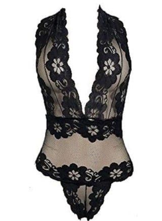 Women Floral Lace Scallop Trim Teddy Lingerie Bodysuit Babydoll - pzsku/Z9D270CA026B70DE29F52Z/45/_/1710504020/3d52c424-72cd-4e48-98aa-9db897daeb95