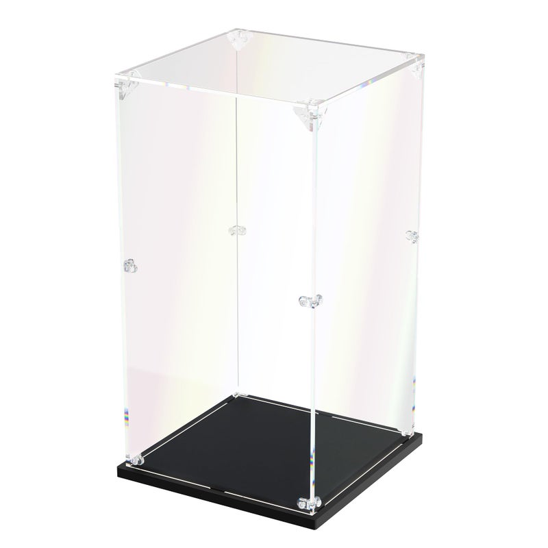 dofopo Clear Acrylic Display Case ,Self-Assemble Showcase for Collectibles, Action Figures, Dolls- Alternative Glass Box for Commemorative Gifts (7.84x7.84x15.74 inch, 20*20*40 cm) - Image 1