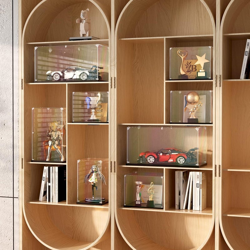 dofopo Clear Acrylic Display Case ,Self-Assemble Showcase for Collectibles, Action Figures, Dolls- Alternative Glass Box for Commemorative Gifts (7.84x7.84x15.74 inch, 20*20*40 cm) - Image 5