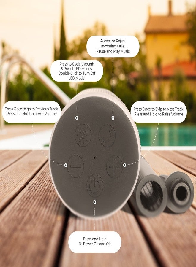 iJoy Wireless Speaker with 10 Hour Playtime - IP66 Waterproof, Dustproof, Weatherproof Light Up Bluetooth Tiki Speaker with LED Lights + Adjustable Stake Height for Use As Wireless Outdoor Speaker - Image 2