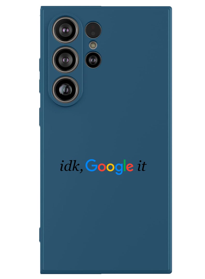 Theodor Protective Slim Fit Case Liquid Silicone Cover with Full Body Protection Anti-Scratch Shockproof Case For Samsung Galaxy S25 Ultra (Blue) - Google it - Image 1