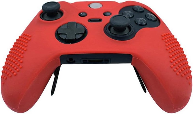 OSTENT Soft Protective Silicone Rubber Skin Case Cover for Xbox One Elite Controller (Red) - Image 1