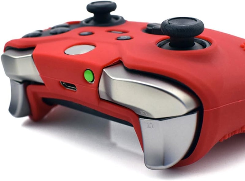 OSTENT Soft Protective Silicone Rubber Skin Case Cover for Xbox One Elite Controller (Red) - Image 4