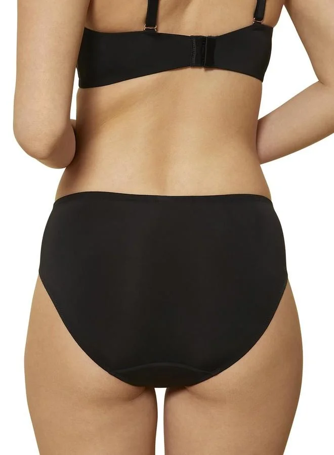 ترايامف Triumph International Women Body Make-Up Smooth Cup Midi Brief | L | Pack of 1(756I633 04) Black