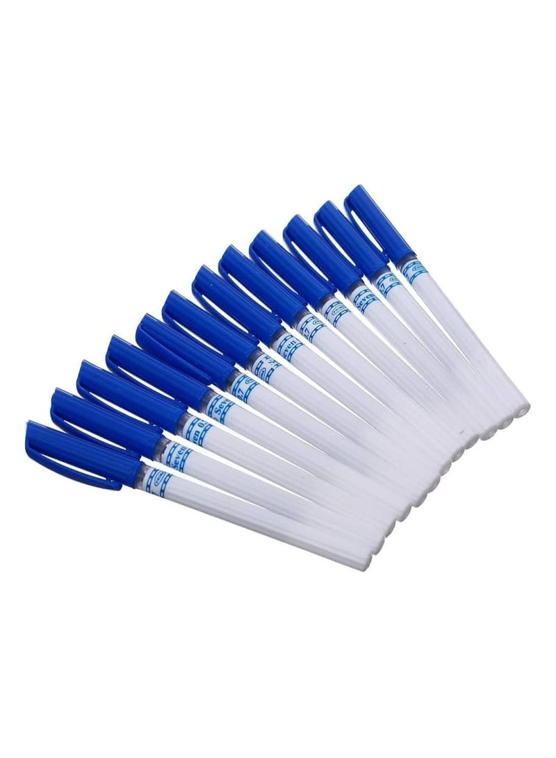 Generic Ballpoint pen, 0.7 mm needle point, blue ink color, 6 pieces  - Image 1