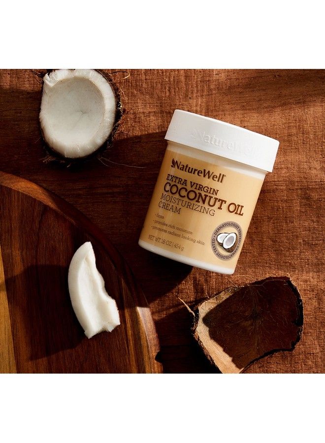 NATURE WELL 20 Extra Virgin Coconut Oil Moisturizing Cream For Face And Body Lightweight Intense Hydration For Sensitive Skin 16 Oz - Image 4