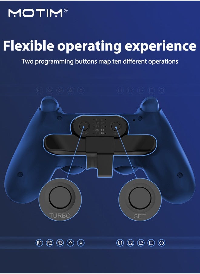 Motim - Strike Pack for PS4 Controller, Paddles for PS4 Controller, Back Button Attachment for PS4, Paddles for PS4 for Elite Professional FPS & TPS Gaming, Turbo Burst/Key Mapping/Indicator Lights - Image 1