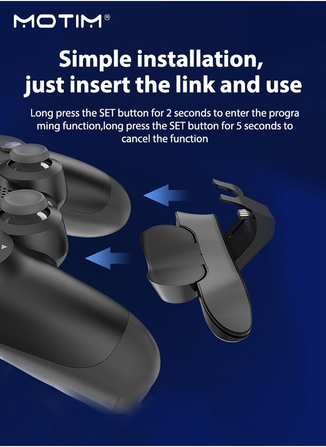 Motim - Strike Pack for PS4 Controller, Paddles for PS4 Controller, Back Button Attachment for PS4, Paddles for PS4 for Elite Professional FPS & TPS Gaming, Turbo Burst/Key Mapping/Indicator Lights - Image 1