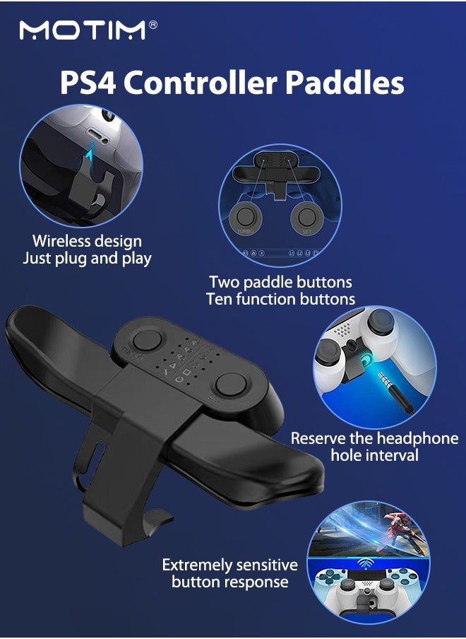 Motim - Strike Pack for PS4 Controller, Paddles for PS4 Controller, Back Button Attachment for PS4, Paddles for PS4 for Elite Professional FPS & TPS Gaming, Turbo Burst/Key Mapping/Indicator Lights - Image 1