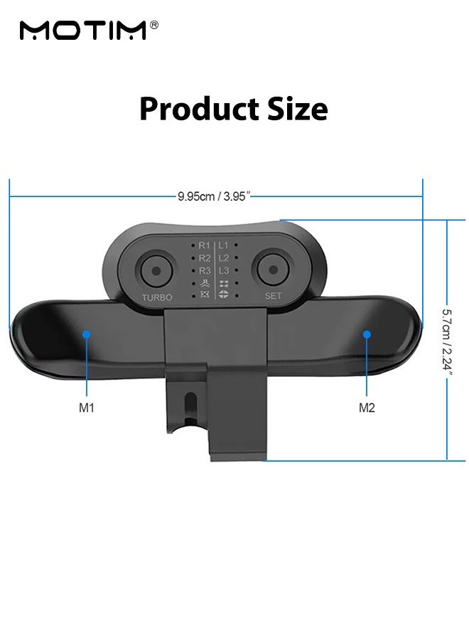 Motim - Strike Pack for PS4 Controller, Paddles for PS4 Controller, Back Button Attachment for PS4, Paddles for PS4 for Elite Professional FPS & TPS Gaming, Turbo Burst/Key Mapping/Indicator Lights - Image 1