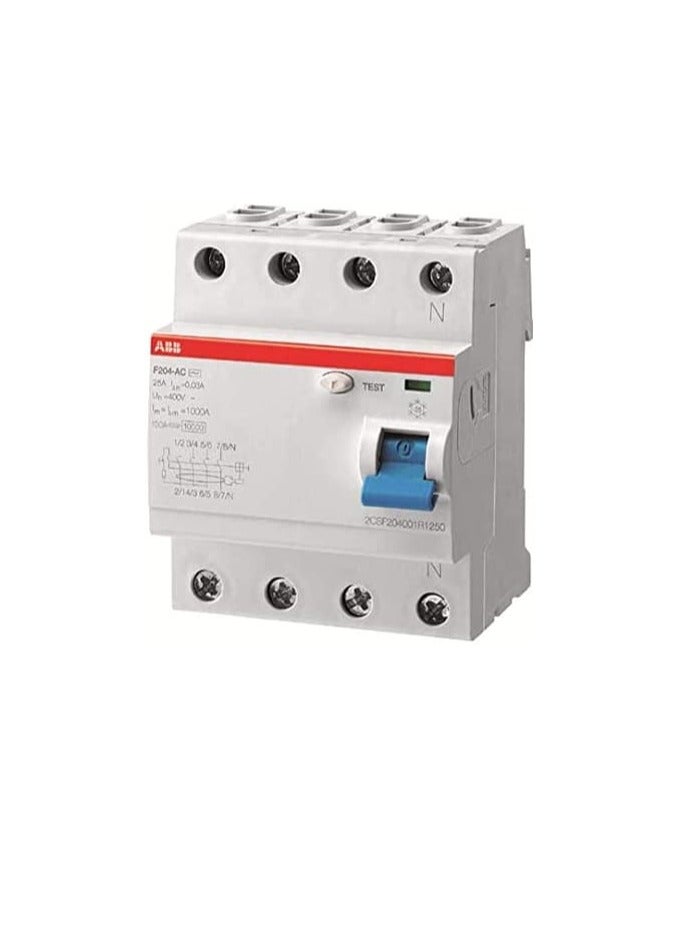 ABB Earth leakage circuit breaker 100A 4P 300MA F204 100A/0.30 (ELCB)2CSF204005R3900 (F664) - Image 3
