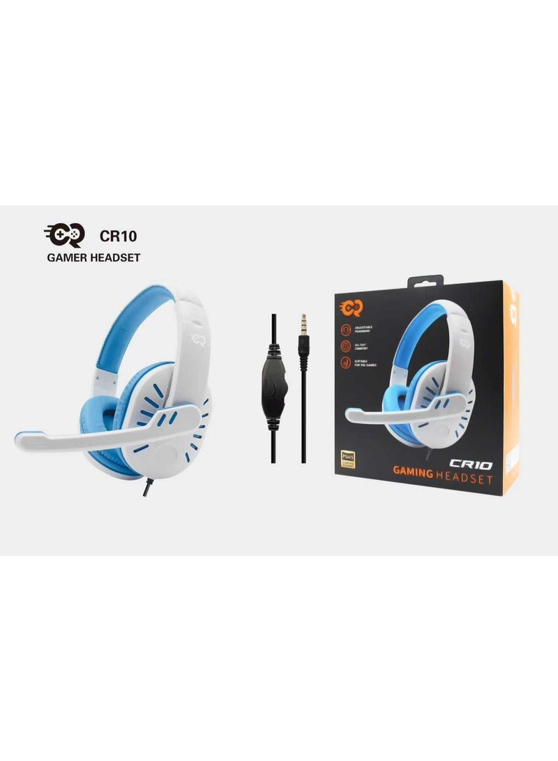 CR10 Wired Gaming Headset for PS4 & PS5 White