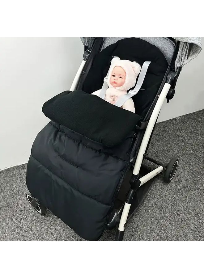 Gray Windproof Winter Stroller Foot Cover Warm Durable Easy Install Pram Pushchair Accessory - Image 3