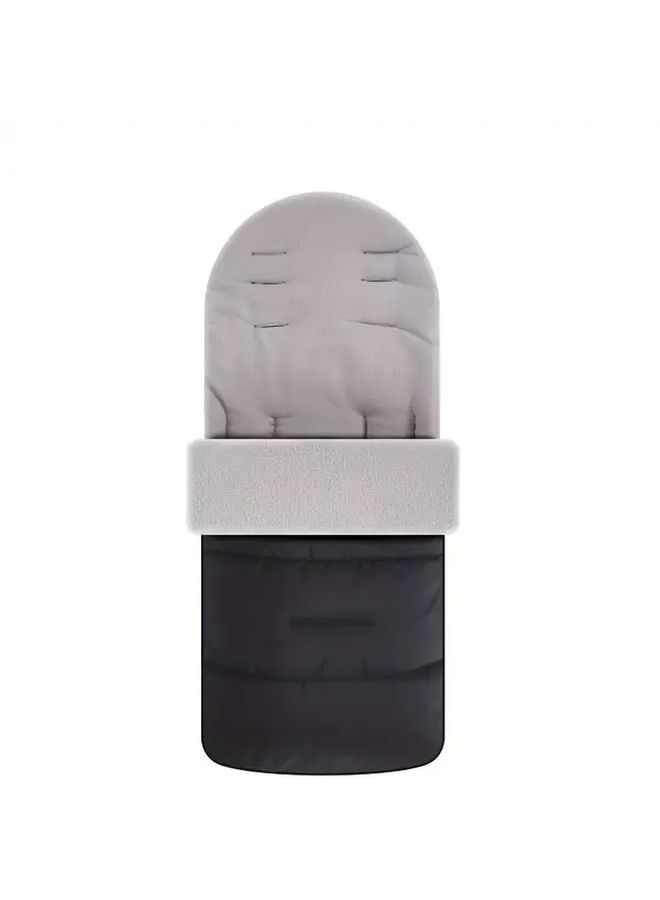 Gray Windproof Winter Stroller Foot Cover Warm Durable Easy Install Pram Pushchair Accessory - Image 1