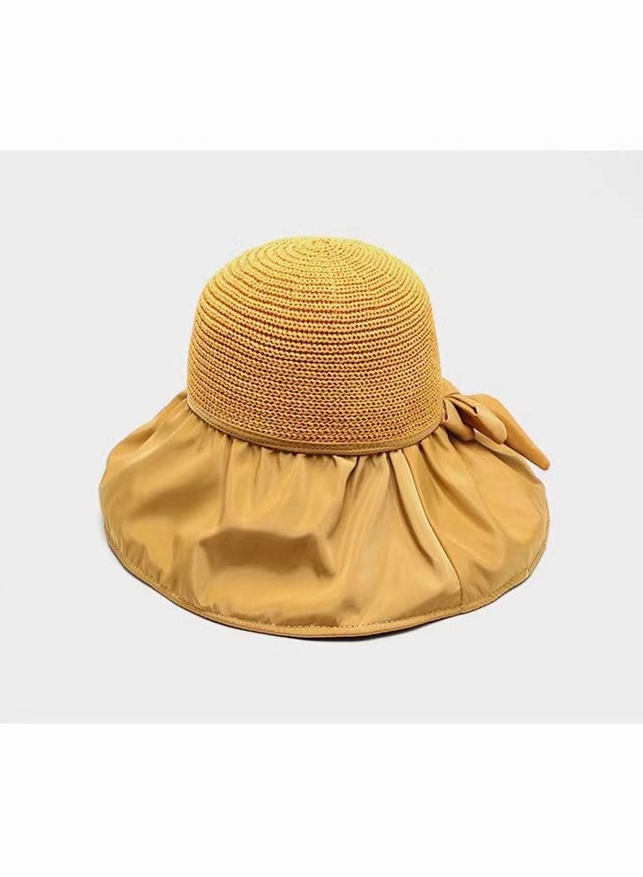 Women Wide Brim Sun Hat Summer Beach Sun Hat Travel Foldable Brim Floppy Beach Hats for Women Outdoor UV Protection Mesh Beach Fishing Bucket Hat - Image 2