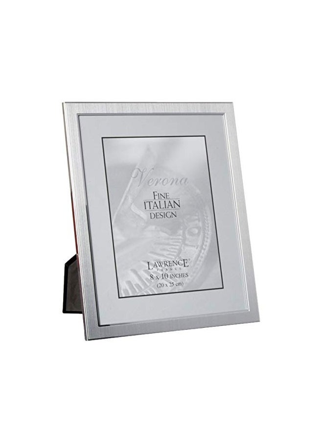 Lawrence Frames Lawrence Frames Brushed Metal Picture Frame, 8x10  - Image 1