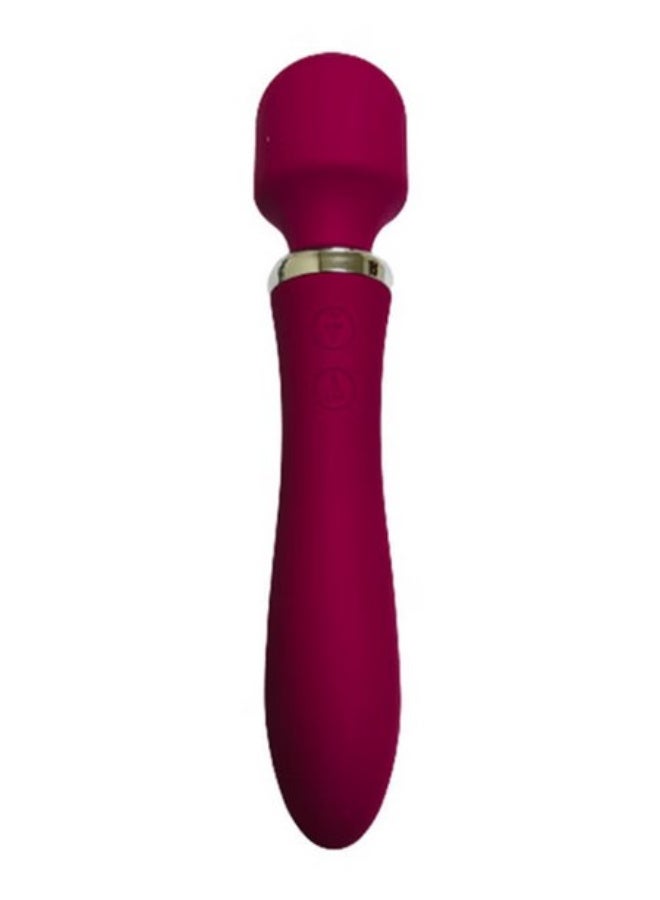 eCares® Rechargeable Handheld Body Massager Wand, Powerful Deep Tissue Muscle Relief, Full Body Massage for Neck, Back, Shoulders & Legs, Quiet Waterproof Portable Relaxation Device for Home & Travel, Red. - Image 1
