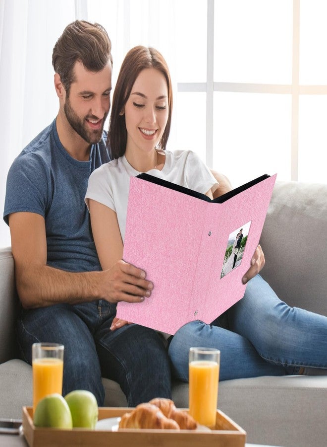 Artmag Fabric Photo Album 4x6 300 Large Capacity for Family Wedding Anniversary Linen Album Holds 300 Horizontal Photos (300 Pockets, Pink) - Image 5