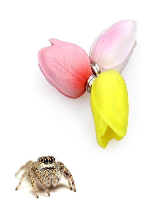 vomvomp 3 Pack Tulip Spider Hide with Magnets for Spoods Pet Spider Jumping Spider Hide Jumping Spider Enclosure Accessories - Image 1