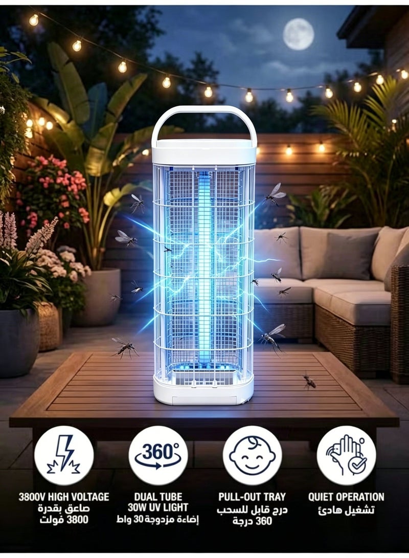 KELIO Mosquito and Insect Zapper 3800V High-Voltage Electric Bug Killer with 365nm UV Light Indoor and Outdoor Fly and Mosquito Trap Powerful Flying Insect Killer Lamp - Image 5