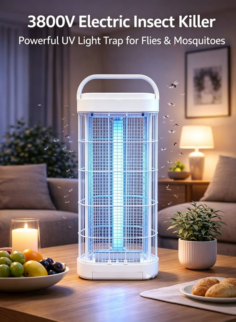 KELIO Mosquito and Insect Zapper 3800V High-Voltage Electric Bug Killer with 365nm UV Light Indoor and Outdoor Fly and Mosquito Trap Powerful Flying Insect Killer Lamp - Image 3