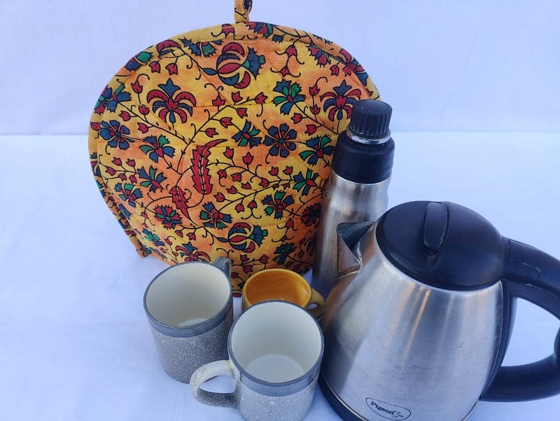 Malan Bai Mandala Tea Cozy Cover Hand Block Winter Tea Cozy Cotton Tea Kettle Warmer Pot Cover Hot Coffee Cover Handamde Kitchen Décor Brand: Malan Bai - Image 5