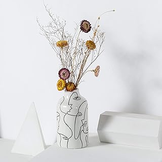Kimdio Ceramic Vase Irregular face Design Decorative Flower Vase for Home Decor Living Room, Home, Office, - Image 1