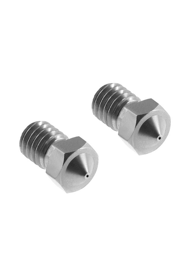 NIBEMINENT YQ-135 10-Piece Threaded Stainless Steel Nozzles Set Silver - Image 2