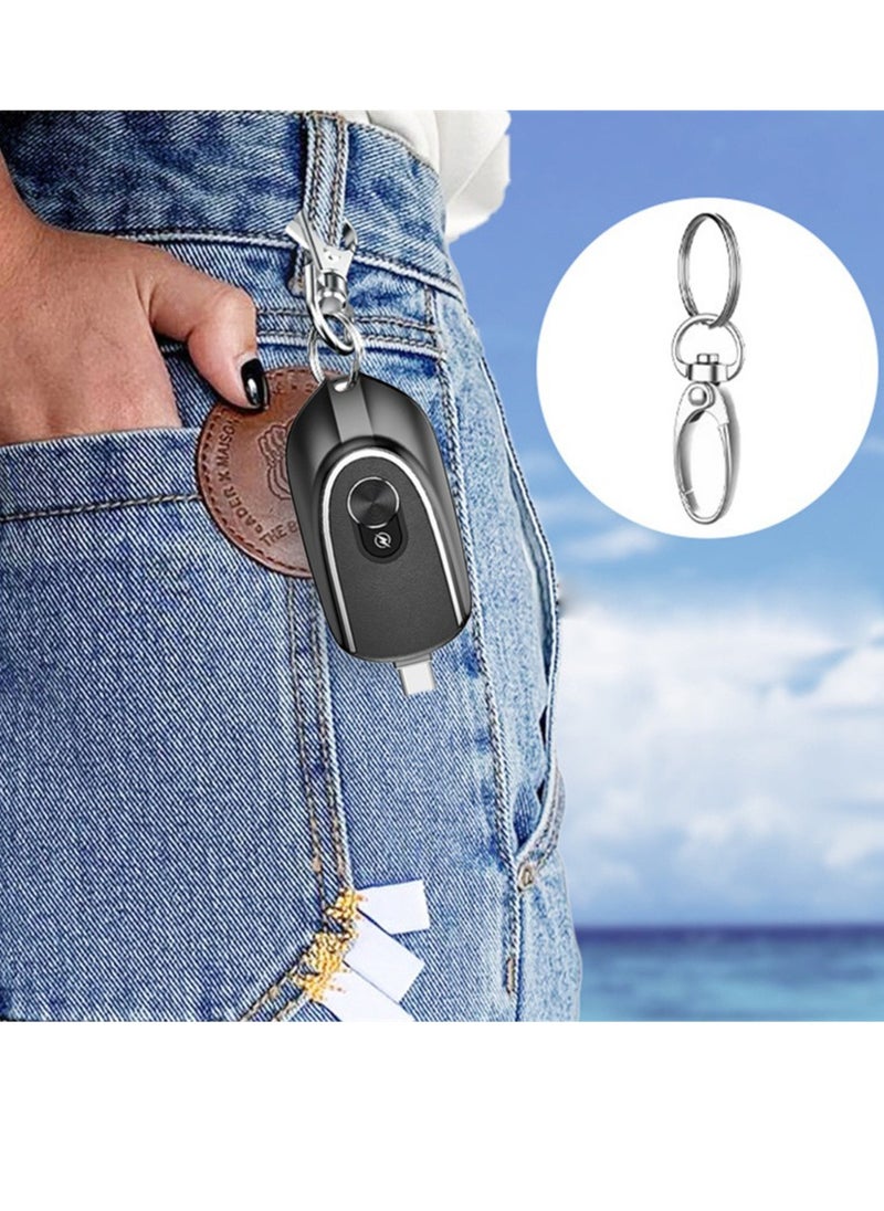 ELTRAZONE Keychain Portable Charger for Android,  Mini Power Emergency Pod Small Power Bank Battery Pack, Portable Fast Charging Cell Phone Charger (Black) - Image 3