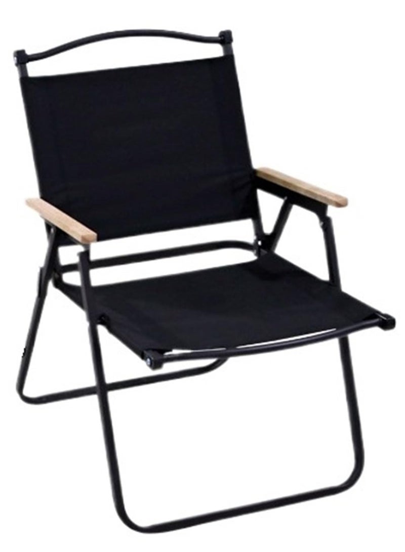 AGD Comfortable Folding Chair for Hiking, Camping, and Travel, Easy to Carry and Store, Black - Image 4