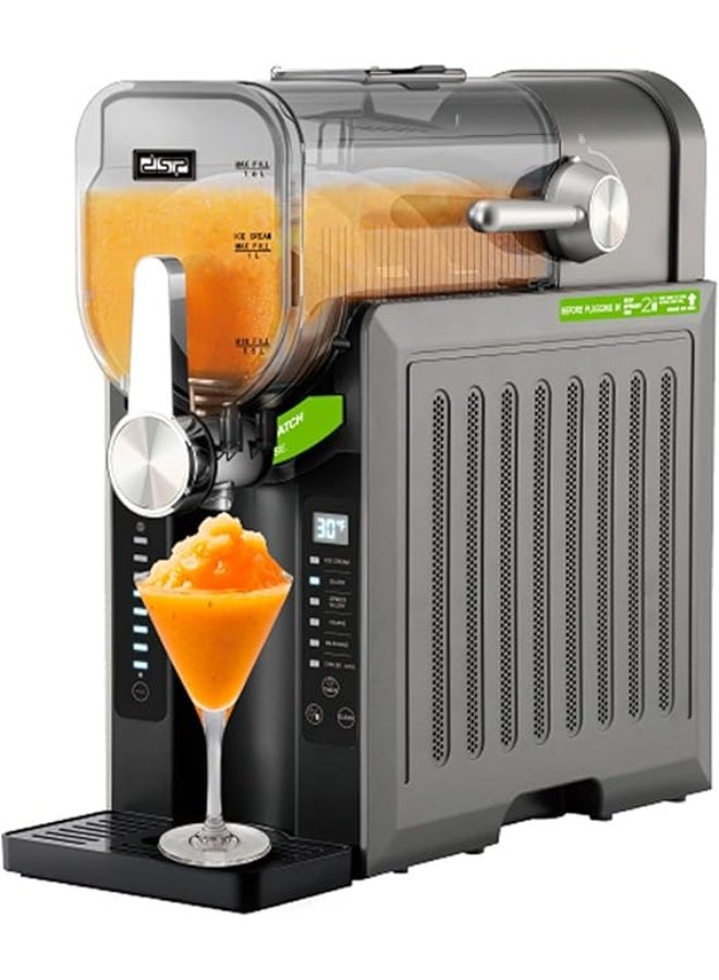 دي اس بي DSP KJ3085 Frozen Dessert & Slushie Maker – 1500W Electric Ice Drink Machine with Quick-Freeze, Compressor Cooling, 6 Preset Modes, Adjustable Thickness & One-Touch Control – Stainless Steel - Image 1