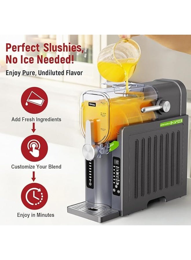 دي اس بي DSP KJ3085 Frozen Dessert & Slushie Maker – 1500W Electric Ice Drink Machine with Quick-Freeze, Compressor Cooling, 6 Preset Modes, Adjustable Thickness & One-Touch Control – Stainless Steel - Image 3