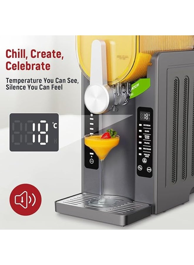 دي اس بي DSP KJ3085 Frozen Dessert & Slushie Maker – 1500W Electric Ice Drink Machine with Quick-Freeze, Compressor Cooling, 6 Preset Modes, Adjustable Thickness & One-Touch Control – Stainless Steel - Image 4