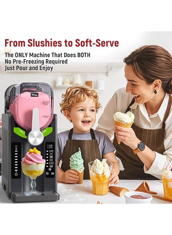دي اس بي DSP KJ3085 Frozen Dessert & Slushie Maker – 1500W Electric Ice Drink Machine with Quick-Freeze, Compressor Cooling, 6 Preset Modes, Adjustable Thickness & One-Touch Control – Stainless Steel - Image 5